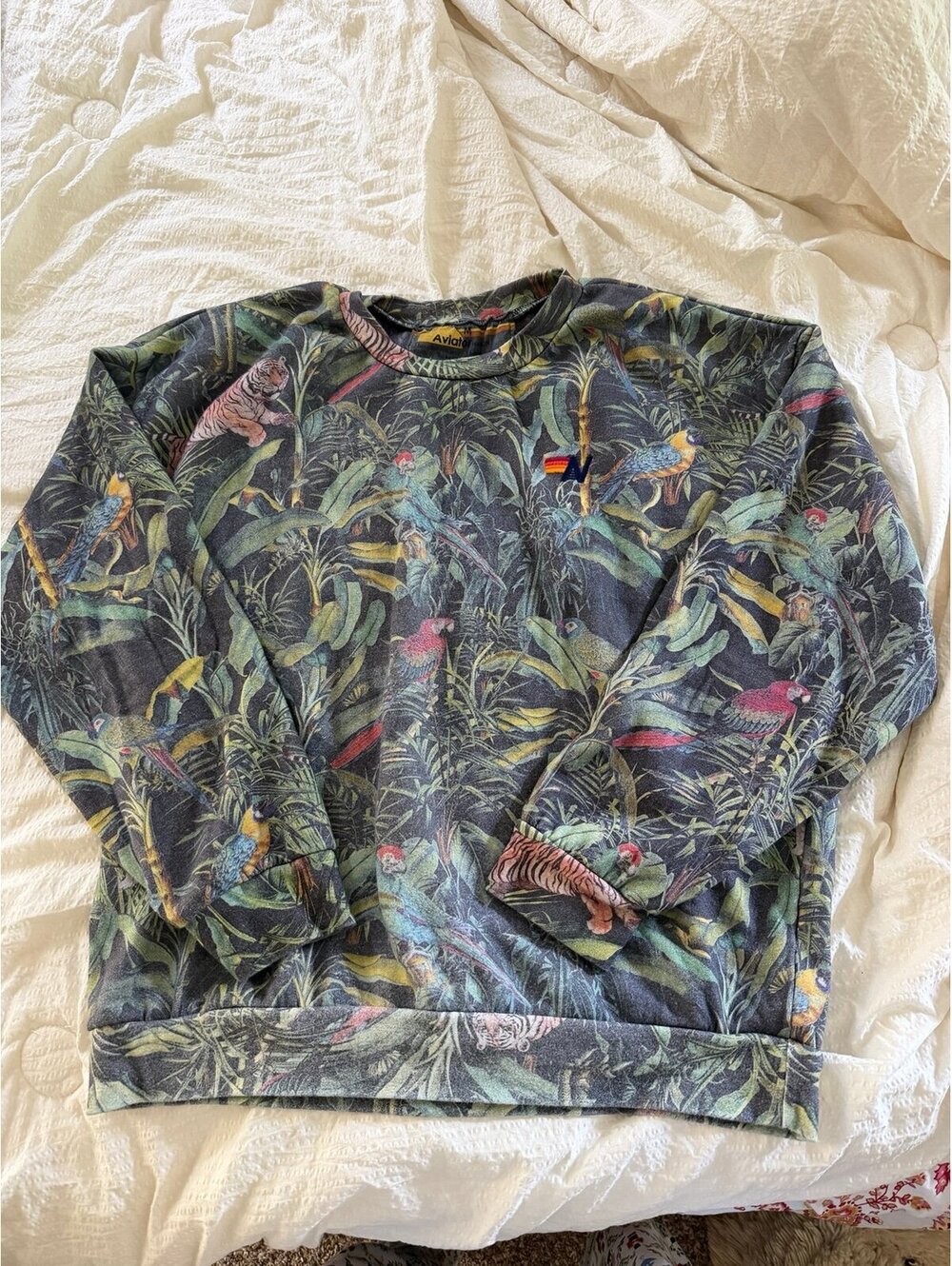 Aviator Nation Tropical Print Sweatshirt – Size M
